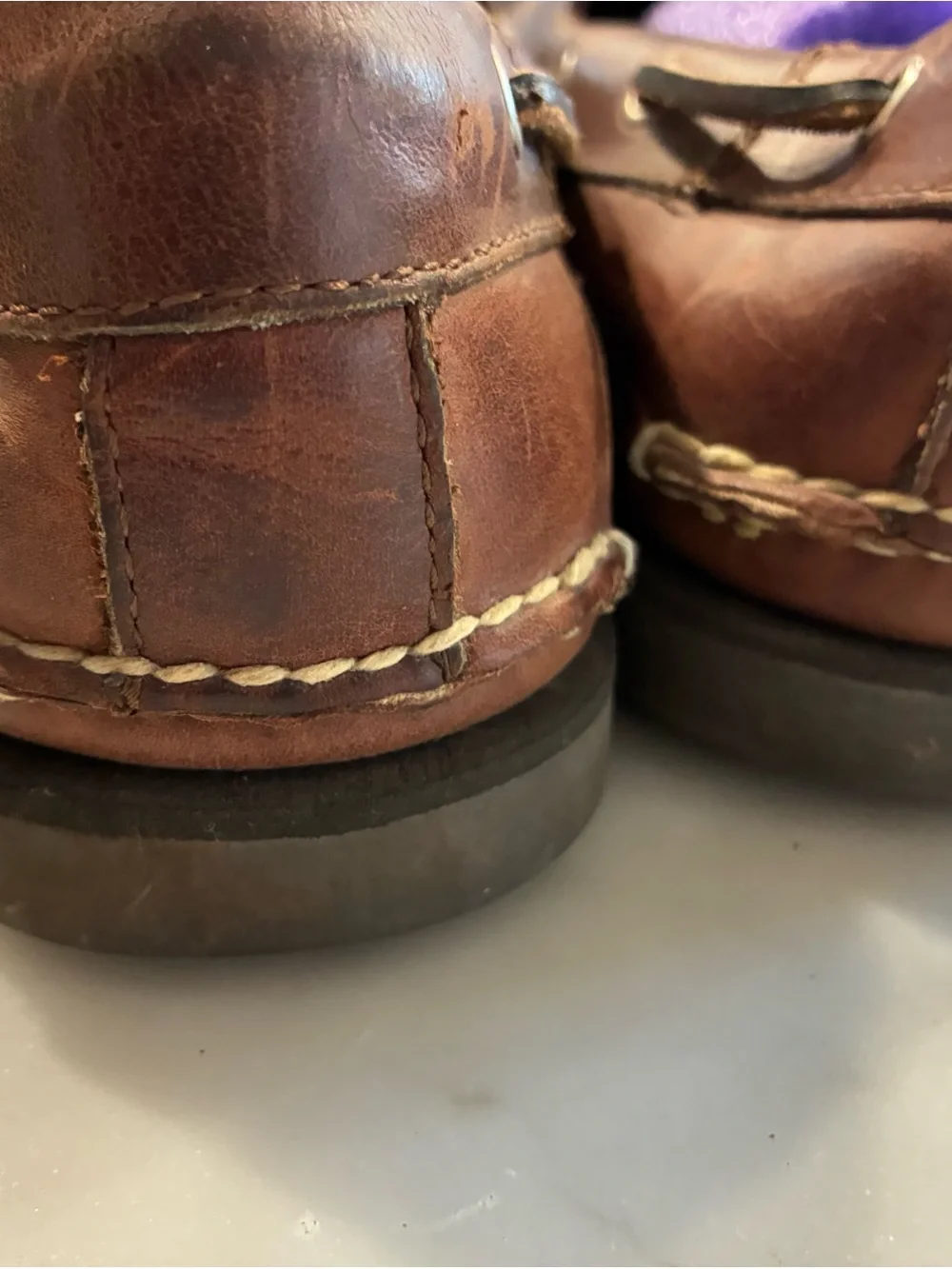 Timberland Men's Handsewn Brown Leather Classic 2 Eye Boat Shoes Sz 12 M
